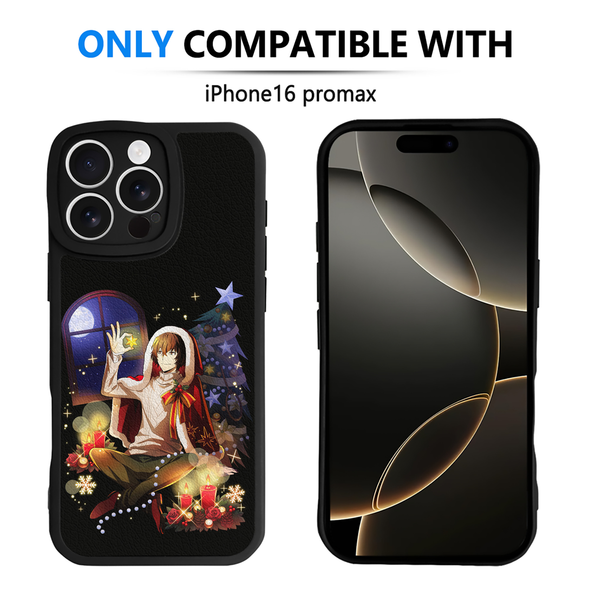 （画像用） 文豪ストレイドッグス Bungo Stray Dogs 【iPhone 16シリーズ対応】シリコンスマホケース（レザー調） 材質：シリコン